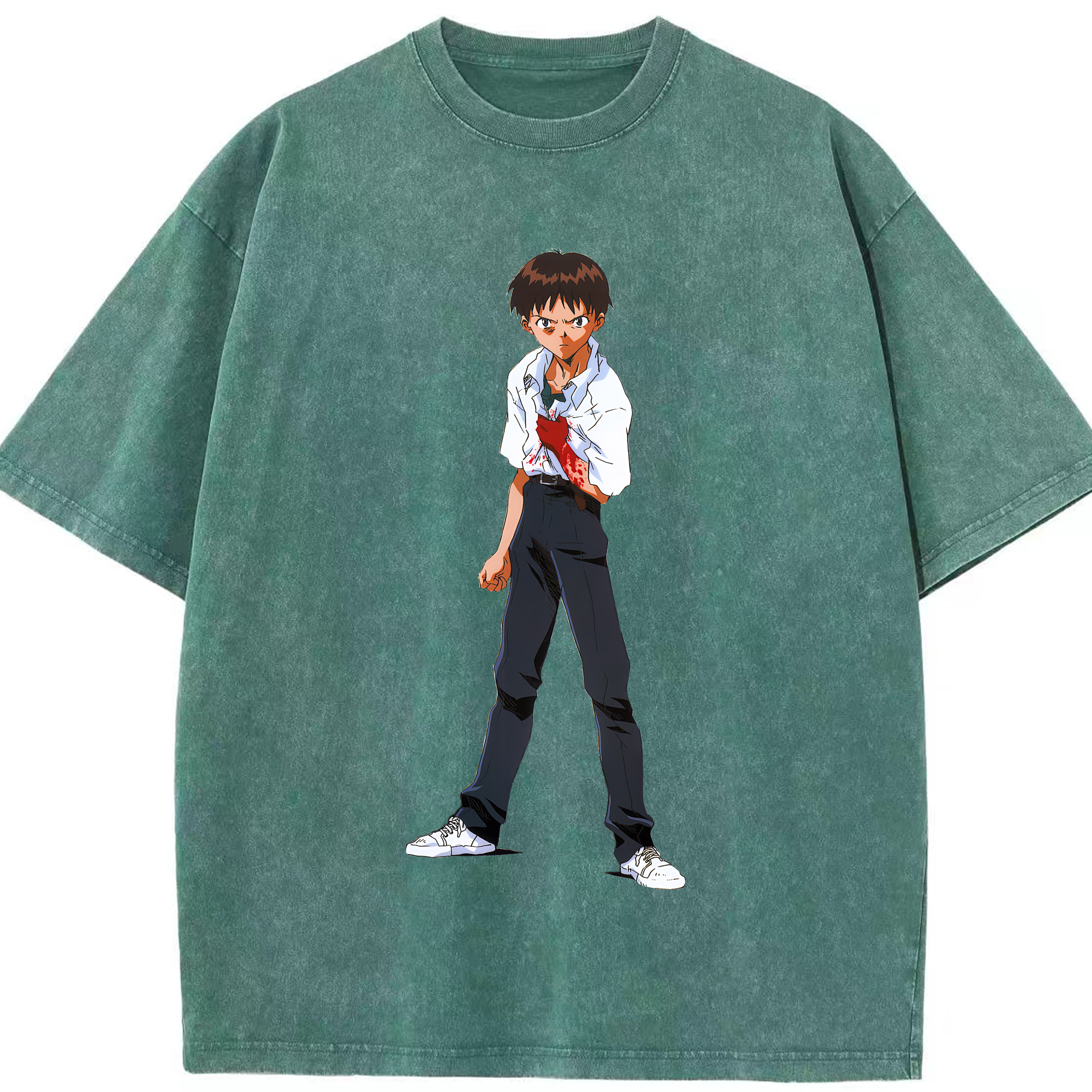 （画像用） EVA 新世紀エヴァンゲリオン 綿100% ヴィンテージ風 半袖Tシャツ（フロントプリント）